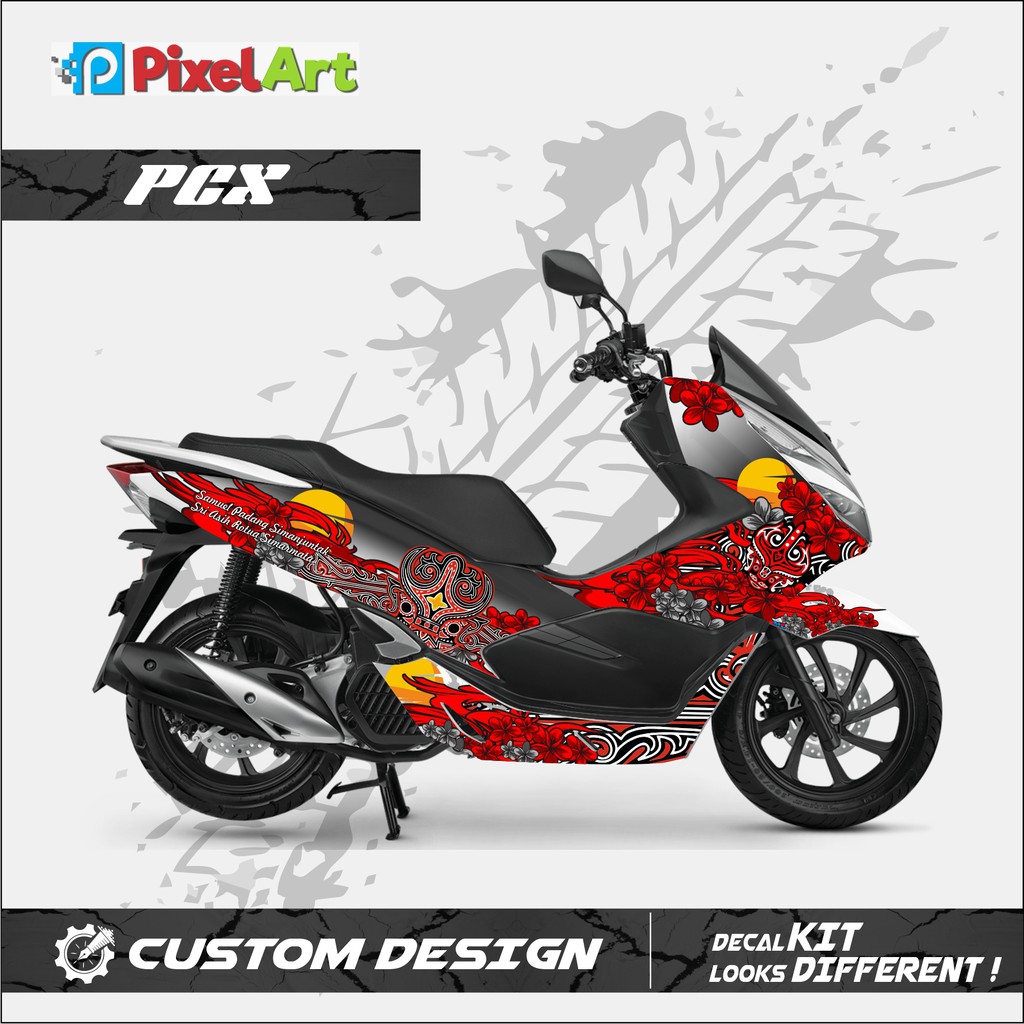 STICKER DECAL MOTOR HONDA PCX MOTIF BATAK FULL BODY PREMIUM QUALITY