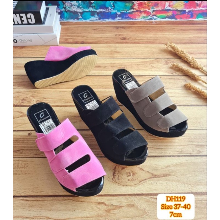 ABBUSHOES Dh 119 wedges sandal prepet 3 7cm