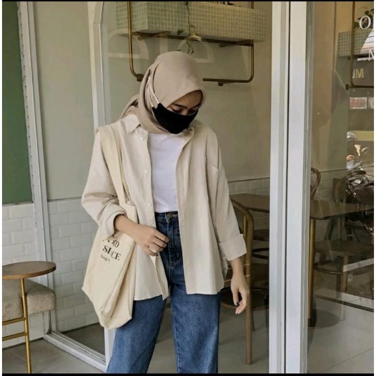 Kemeja Wanita Oversize Linen / Olivia Shirt