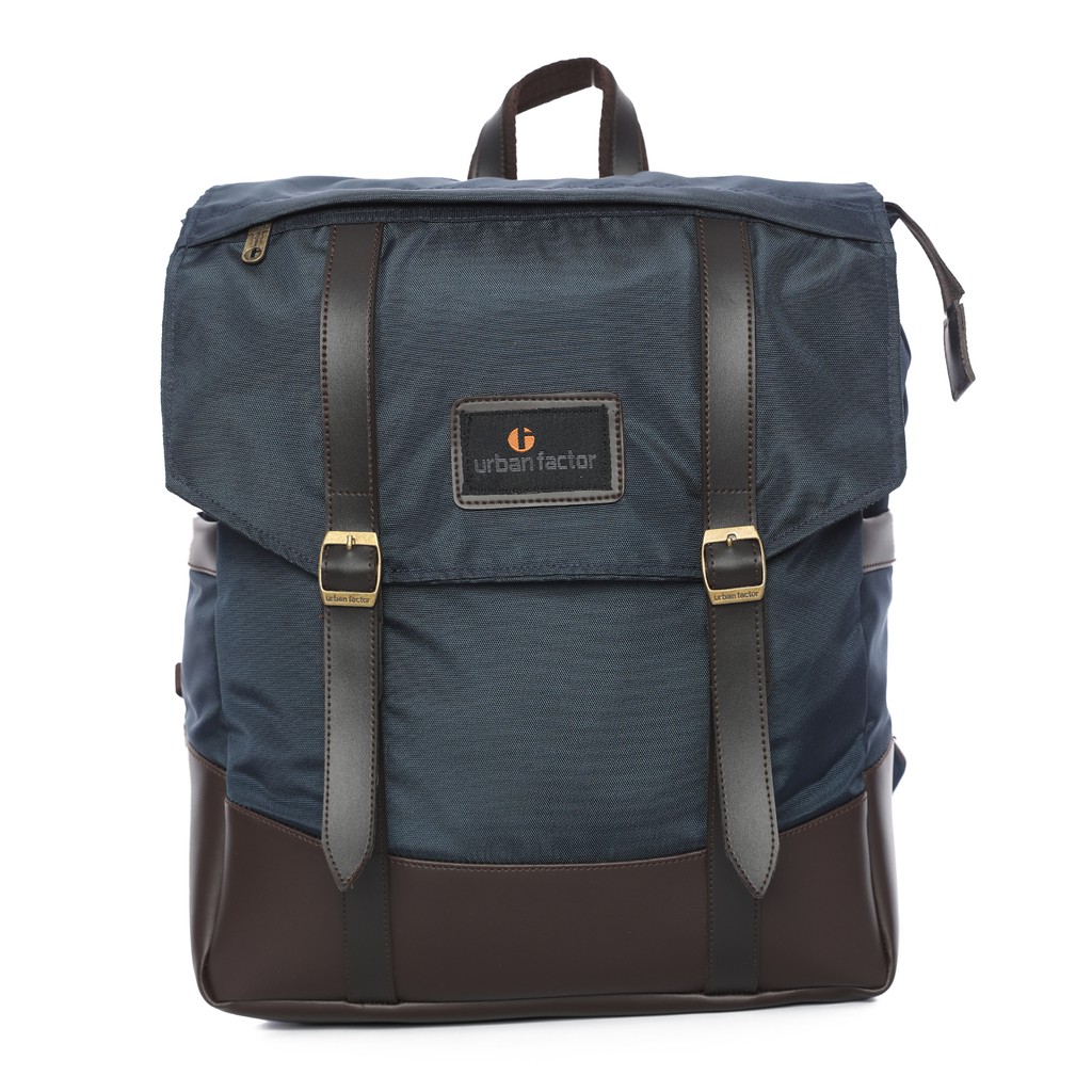 HIGHWAY NAVY |Urban Factor x FORIND| Tas Ransel Ori Bag Polos Pria Wanita Backpack Baru New Origina