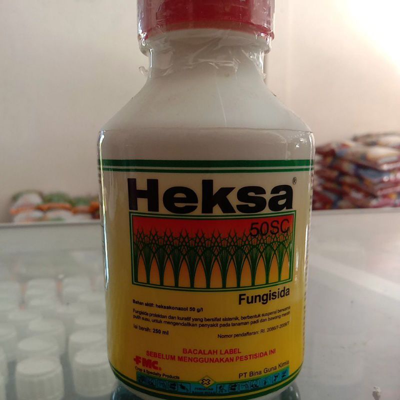 fungisida heksa 50 SC kemasan 100ml dan 250 ml