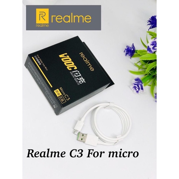 KABEL DATA REALME C3 FOR MICRO VOOC X2PRO FOR TYPE C COLOUR WHITR HIGH QUALITY