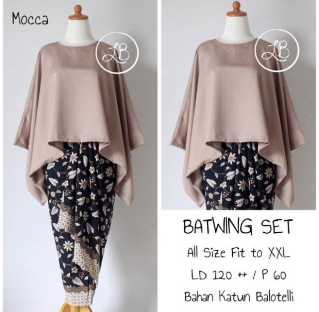 SET BATWING / KEBAYA JUMBO / KEBAYA KUTUBARU