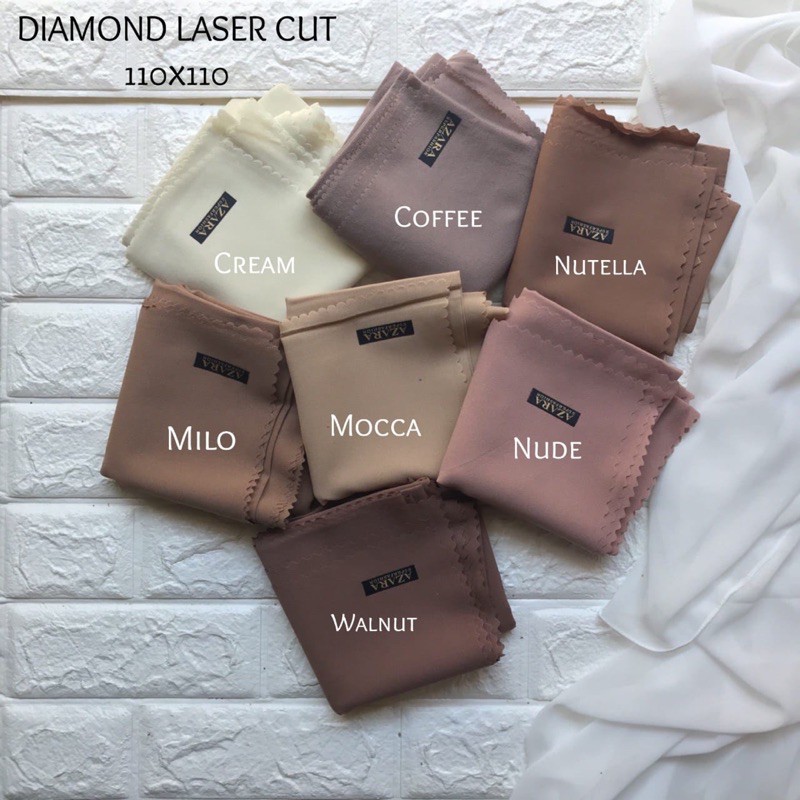 TERMURAH SEGIEMPAT DIAMOND LASER CUT / SQUARE CREPE LC