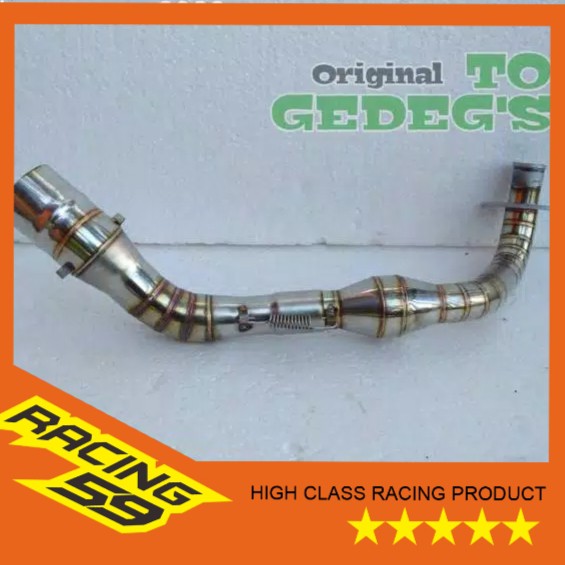 Pipa leher knalpot racing AEROX 155 NEW VVA Full cacing stainless murah