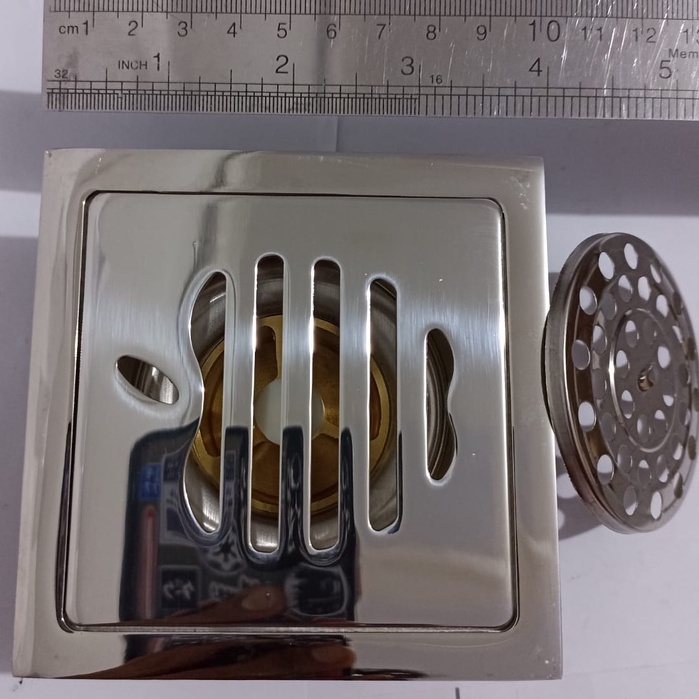 SARINGAN GOT LANTAI KAMAR MANDI WC TOILET MODEL APEL 4"/FLOOR DRAIN STAINLESS STELL ANTI BAU KECOA