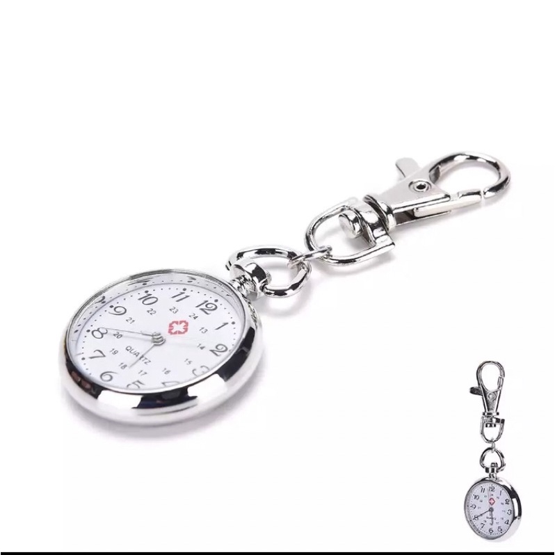 jam tangan saku Magical house Stainless Steel Kuarsa Jam  Saku Gantungan Kunci Lucu Rantai  Hadiah Baru Guaiao
