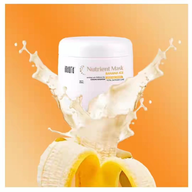 INAURA Nutrient Mask BANANA ICE / Masker Rambut 500gr