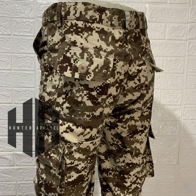 Celana Cargo Panjang Loreng Gurun Digital - Celana Cargo Loreng Digital - Celana Pria Loreng Gurun D