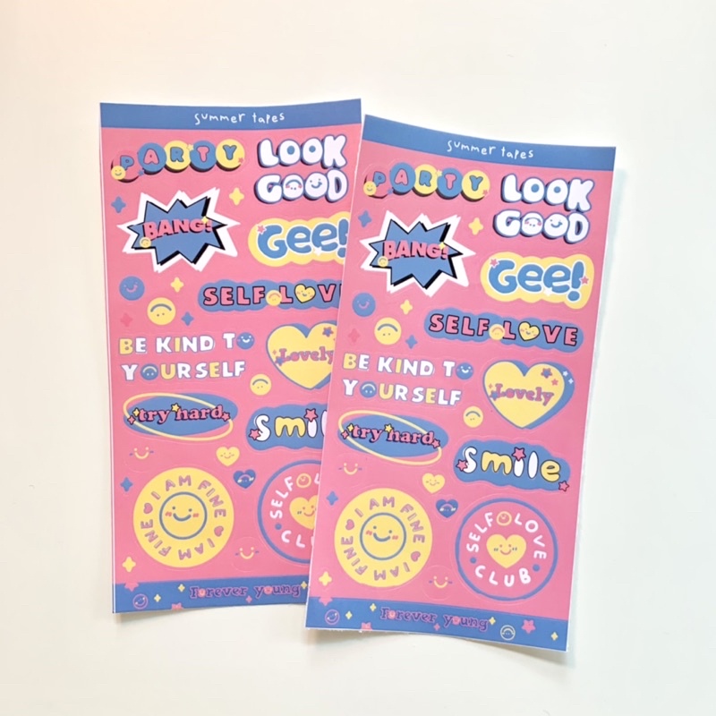

Summer Tapes - Selflove Club Seal Sticker/deco sticker/polco sticker/stiker jurnal