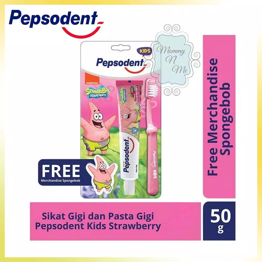 PEPSODENT KIDS 50gr FREE SPONGEBOB MERCHANDISE