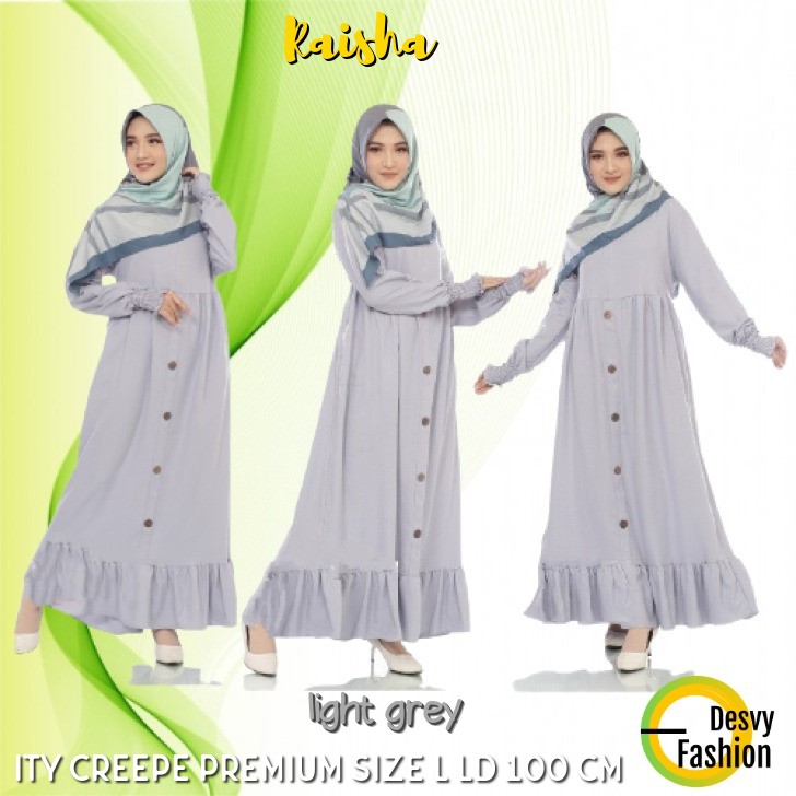 Dress muslim remaja, Gamis polos simple kekinian model terbaru 2021 RAISHA ORIGINAL