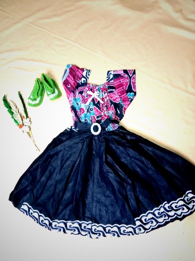 Baju Anak, Dress Batik Anak/ Dress Batik Anak Gesper/dress Batik Susun