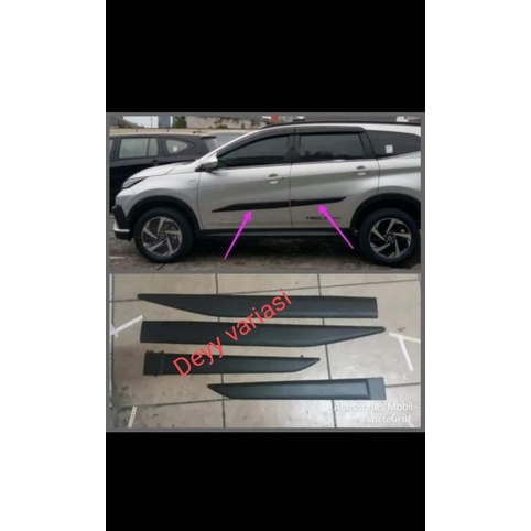 list body samping mobil rush Terios 2018-2025 hitam doff