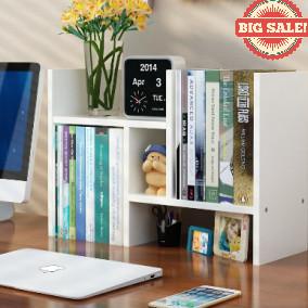 

New Promo Mini Bookshelf Desk White Rak Kayu Modern Design Putih Terlaris