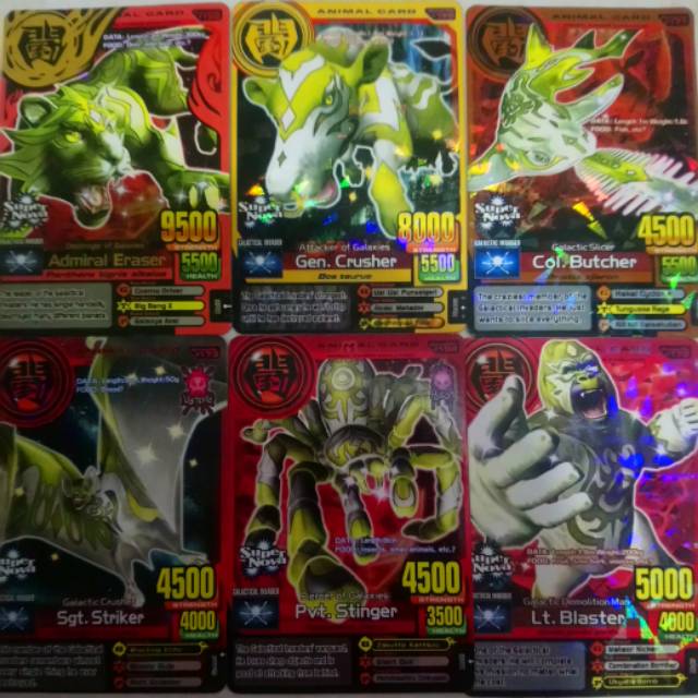 Animal Kaiser Admiral Eraser Gen Crusher Col Butcher Lt Blaster Sgt Striker Pvt Stinger