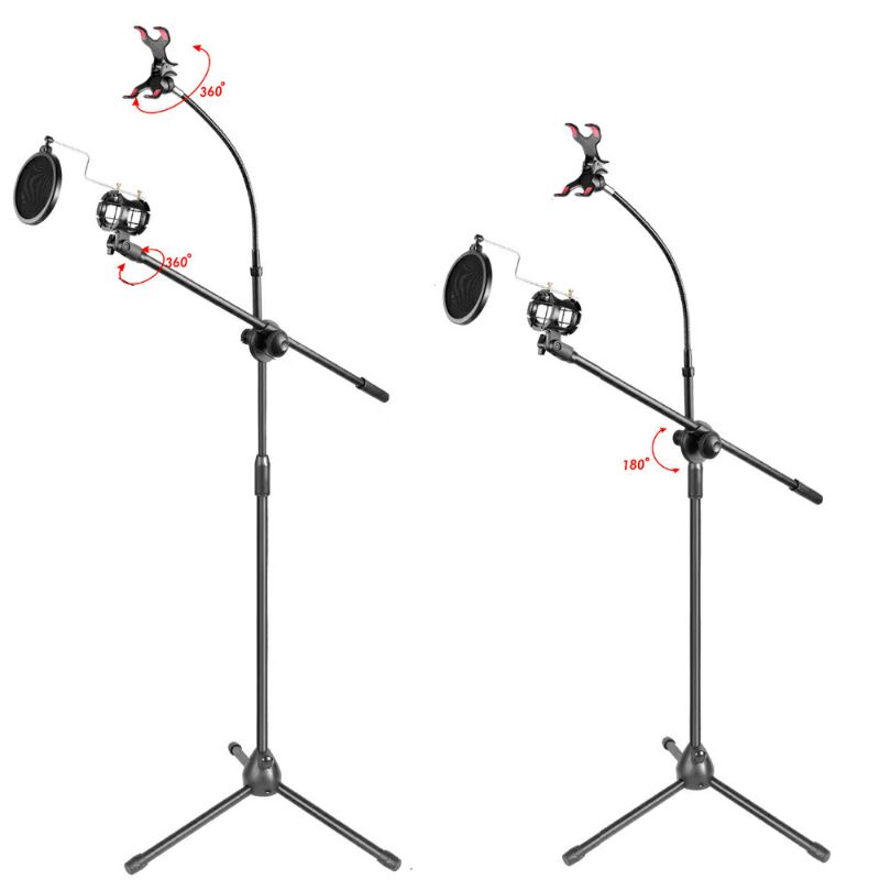 Microphone &amp; Smartphone Stand Holder 360 Degree ms-70b