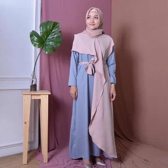 ZUPA MAXY GAMIS PUTIH DAN WARNA LAINNYA PINK BEST SELLER ZIPER DEPAN BUSUI BISA LD 120 MAKAYA I.5872
