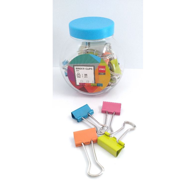 

BINDER CLIPS / CLIPS WARNA/ CLIP KERTAS / 19mm / DELI E - 8558