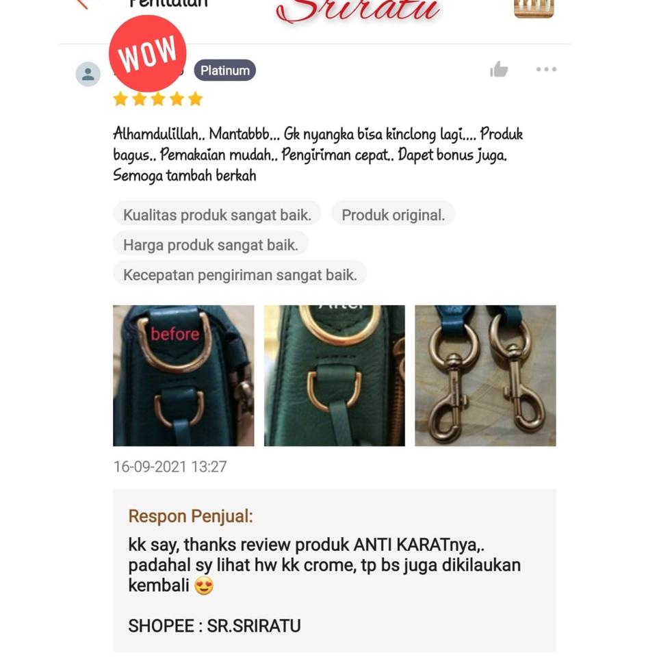Terbaik.. PEMBERSIH KARAT RANTAI KUNINGAN/HARDWARE TAS KULIT/SINTETIS_(ANTI KARAT)