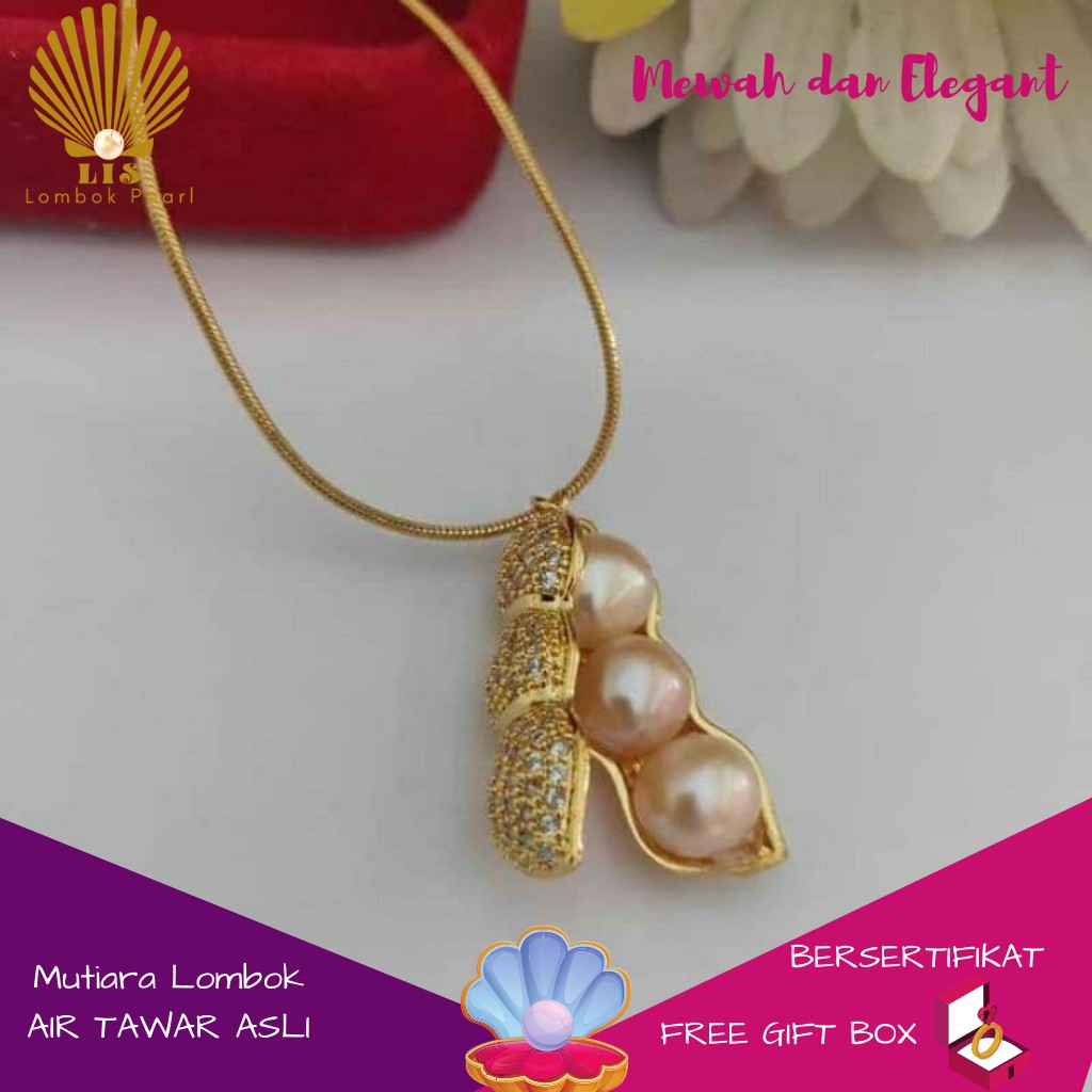 KALUNG LIONTIN KACANG KALUNG KACANG MUTIARA LOMBOK KALUNG PEANUT