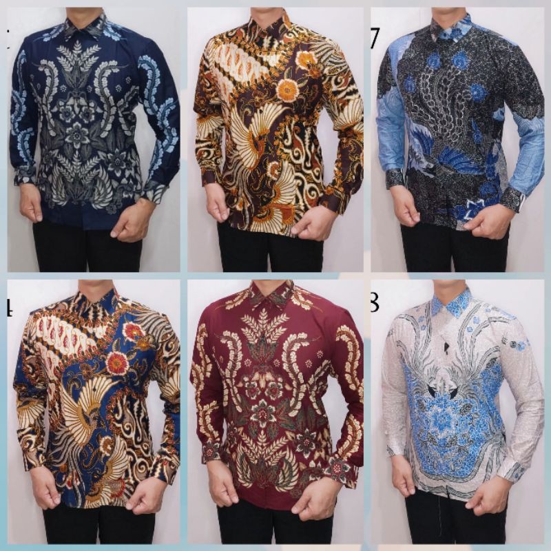 HEM KEMEJA BATIK PRIA SLIM FIT MODERN MEWAH KUALITAS PREMIUM