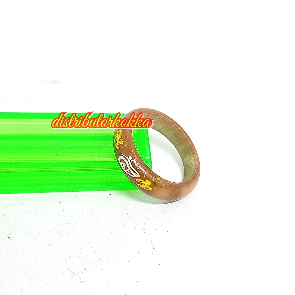 cincin kokka kaukah ukir coklat