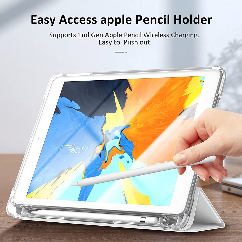 iPad Case for iPad Air 4 3 2 1 Protective Case Pencil Holder Auto Wake/Sleep Magnetic Case iPad 8