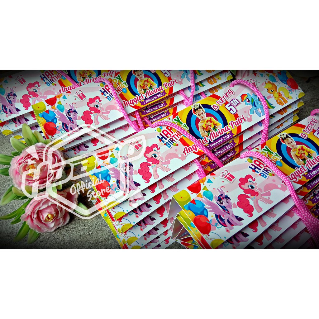 

PLASTIK TEBAL Tas label Plastik Snack / Tas Jajan Ulang Tahun - Tas Ultah Murah - Label Goodie Bag