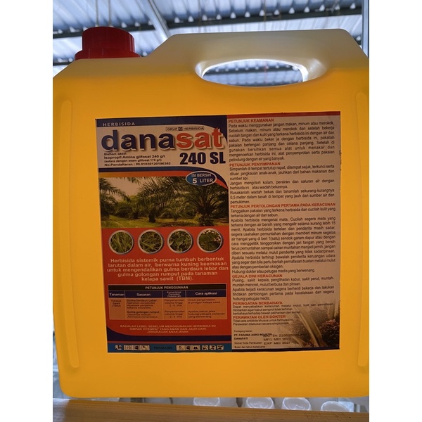 DANASAT 5Liter 240SL GLIPOSAT GLIFOSAT MURAH TUNTAS SAMPAI AKAR SETARA ROUNDUP SIDAFOS GIBAS GEMPUR