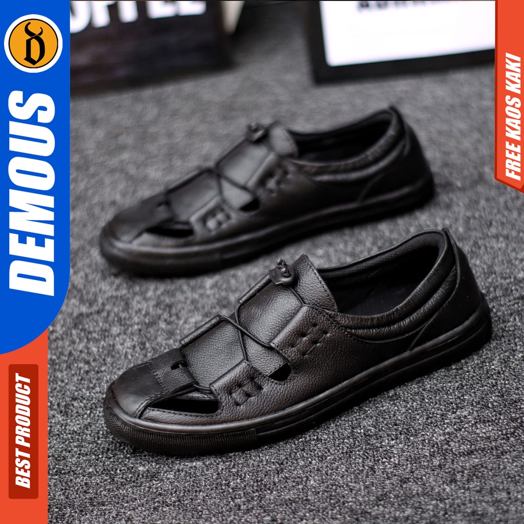 Demous Fortuna - Sepatu Sendal Bustong Kulit Pria Sandal Selop Tutong