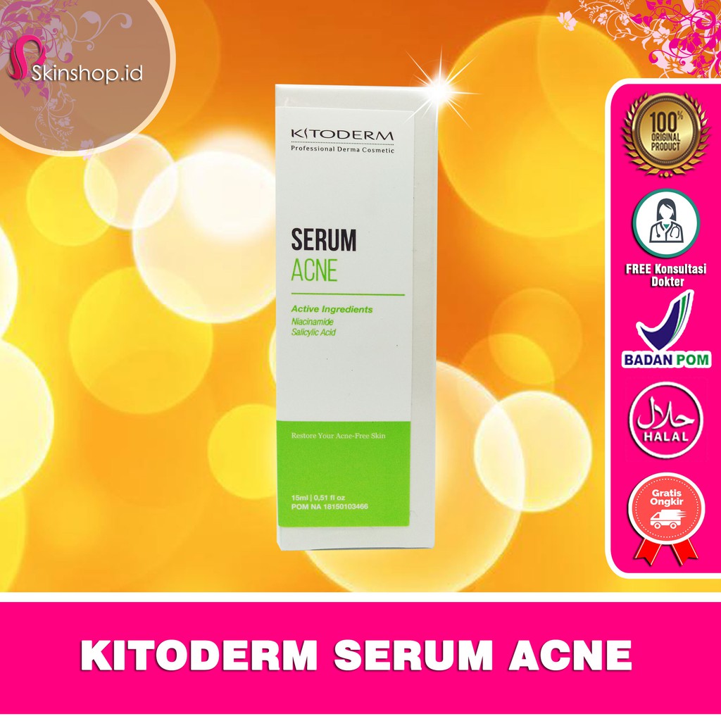 PAKET Kitoderm Premium Free Acne Original / Paket Anti Jerawat Wajah Berminyak isi 5 BPOM Aman