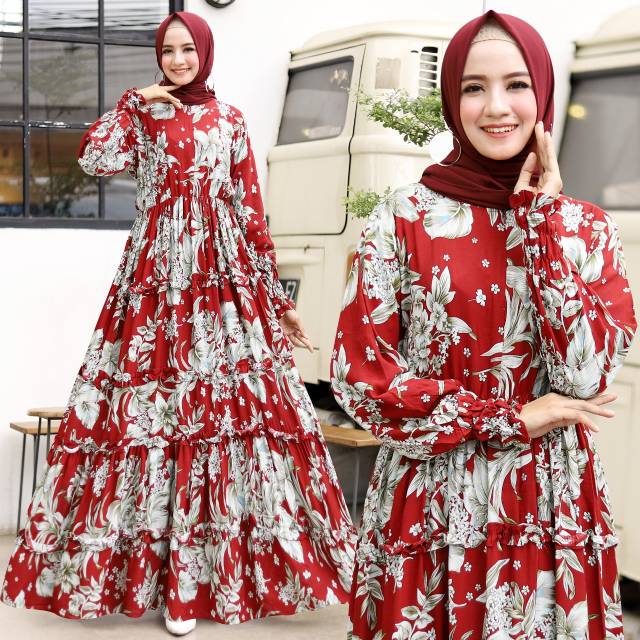 Baju Gamis Rayon import Maxi Marlina Terbaru murah Quality