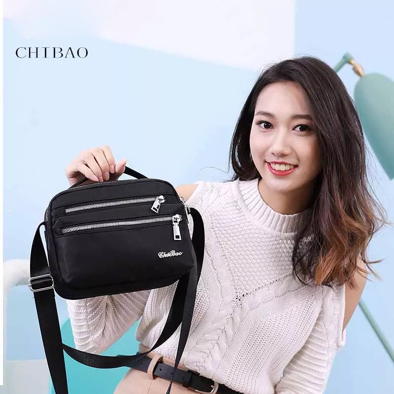 Tas Wanita Import Jinjing Selempang CHIBAO Mini CB0717 0717 Parasut Kualitas High Quality Impor