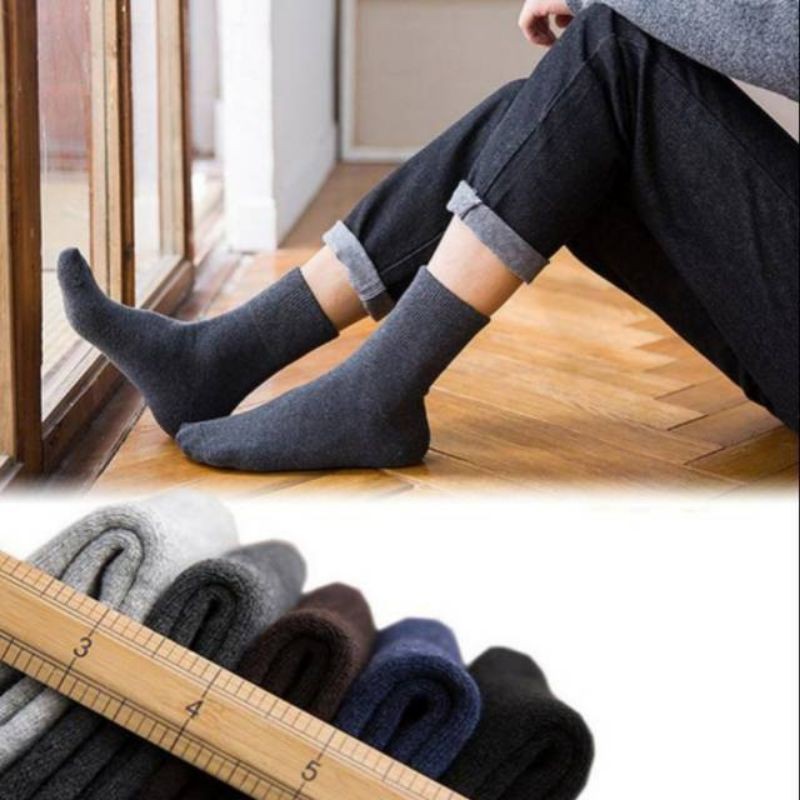 Kaos Kaki Formal Kantor Bisnis pria casual cotton socks solid office boy