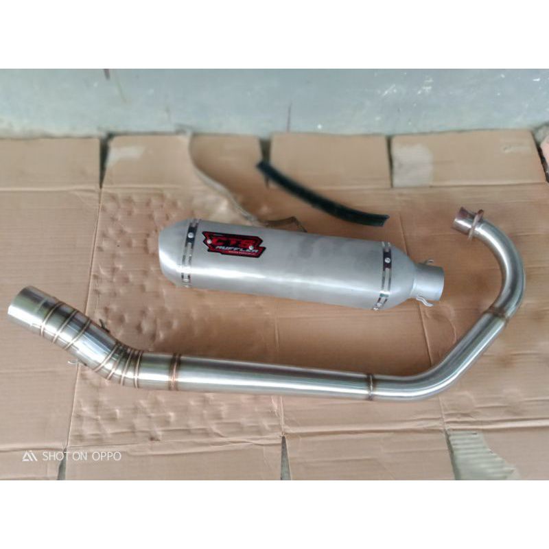 knalpot racing CTS kapsul sanblas original leher paten buat motor Tiger Megapro cb gl suara bas ngga