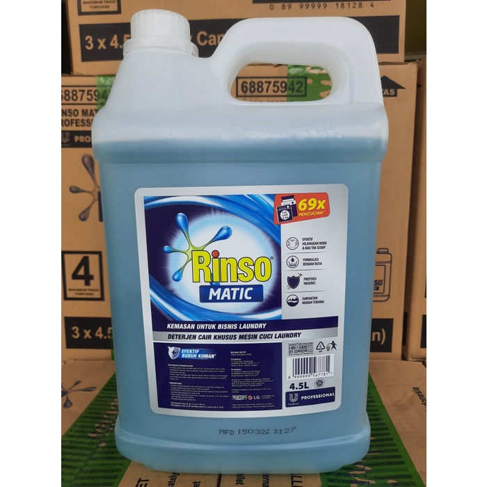 Rinso Matic cair liquid 5 Liter bukaan atas dan depan