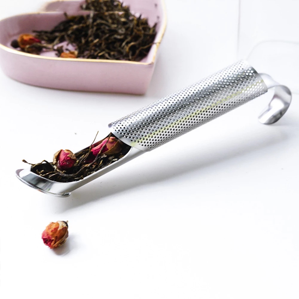 Filter Infuser Penyaring Daun Teh Dengan Bahan Stainless Steel Dan Bentuk Pipa