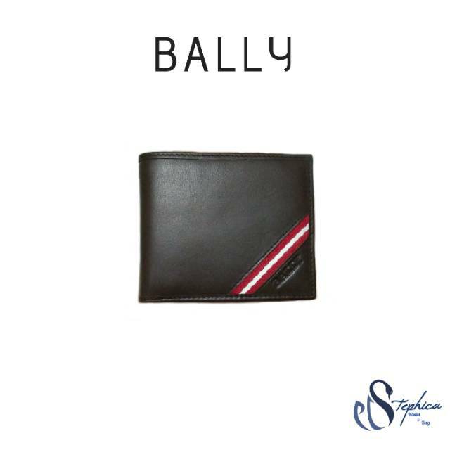 Dompet pendek Bally Coklat pria keren cowok man short wallet