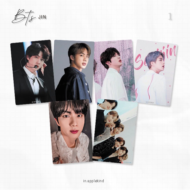 Photo Card JIN BTS. PC Mr WorldWide Handsome BTS murah meriah. K-merch by In.applekind