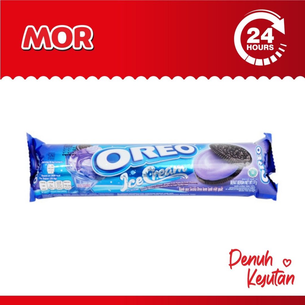 

OREO Ice Cream Blueberry Biskuit Krim Es Beri 119 grm