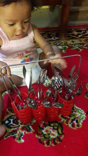 Sendok Makan Set Polkadot Paling Laris