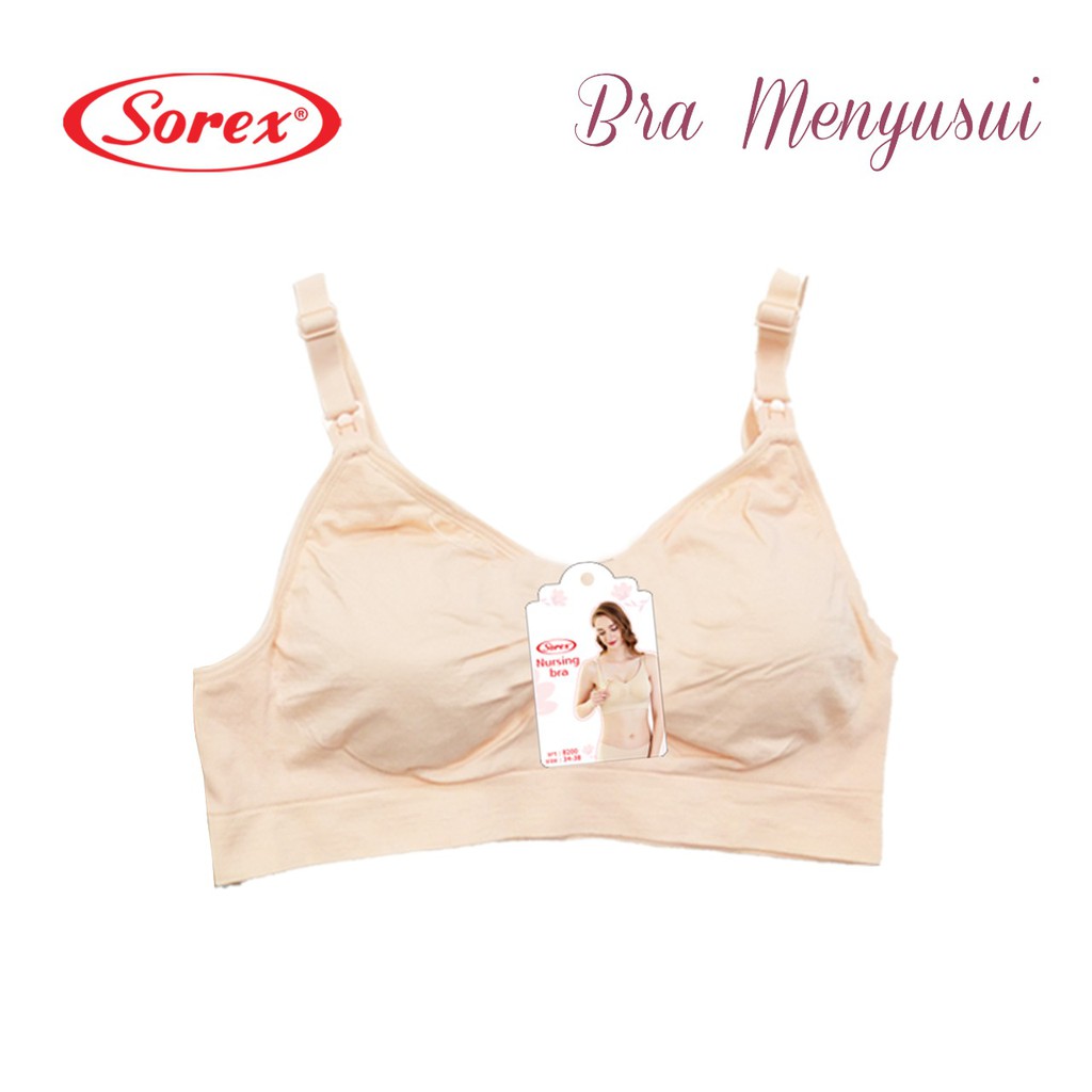 Sorex Bra Menyusui Nursing Bra Kait 3 Setara Cup B Busa Sedang Tanpa kawat seamless nyaman ibu hamil 8200-Nude