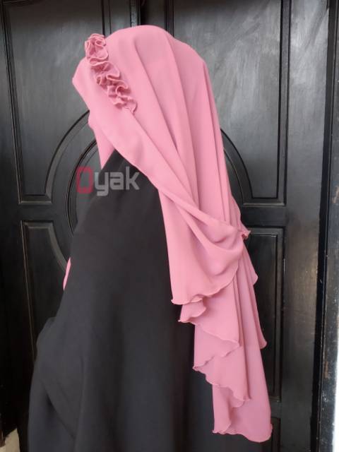 Niqab Veil Curly / cadar veil kriwil / cadar butterfly / niqab veil mahkota bunga / niqab wedding