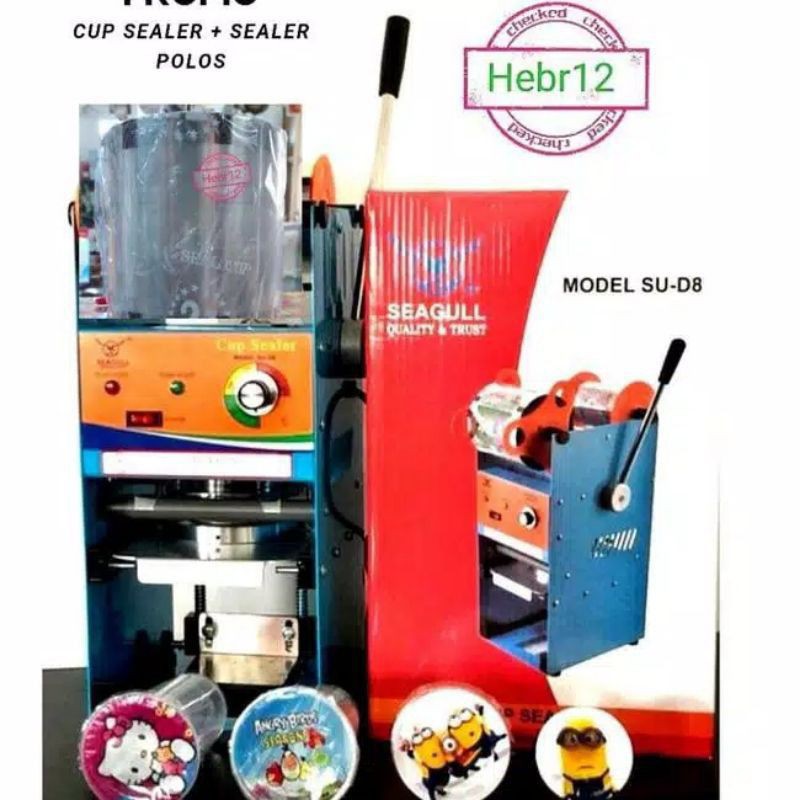 CUP SEALER SEAGULL SU D8 UNTUK GELAS TINGGI 22 OZ (BUKAN TIPE SS DI)