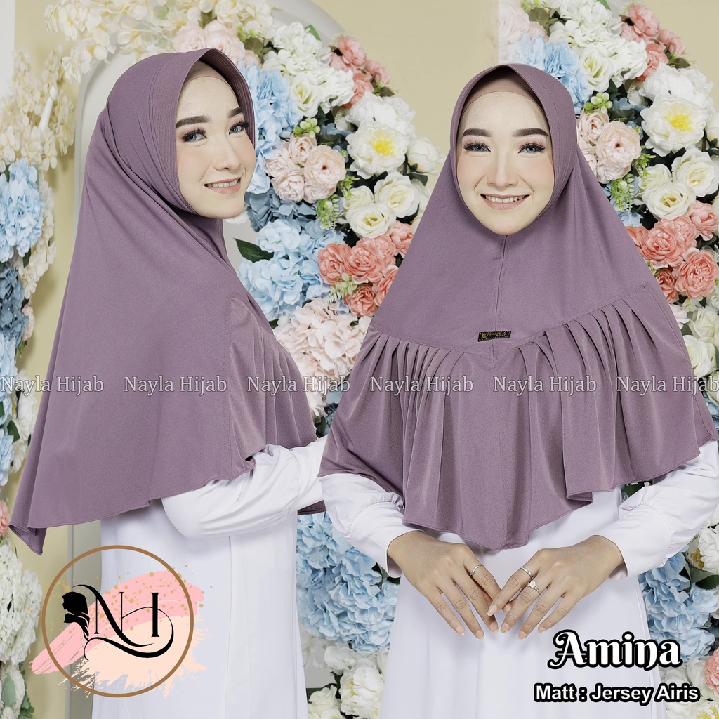 Kerudung Instan Jersey Model Amina Hijab Instan Jersey Airis Jilbab Bergo Termurah Nayla Hija'b