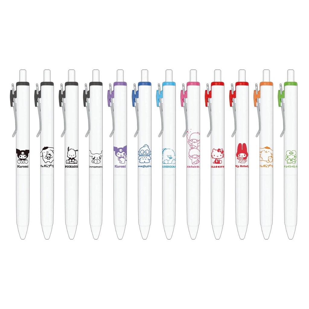 

Uni UniBall One Sanrio Characters Cinnamoroll Hello Kitty My Melody Kuromi Pochacco Little Twin Stars Pompompurin Hangyodon Tuxedo Sam Keroppi Gel Pen 0.38mm Mitsubishi Uni-Ball Gel Pen Limited Edition