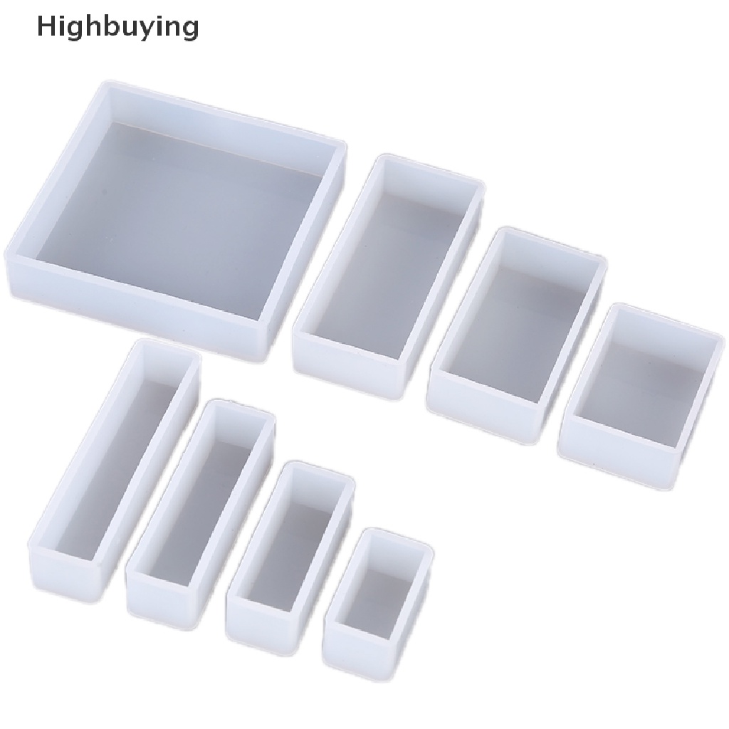 Hbid Cetakan Resin DIY Bentuk Persegi Panjang Bahan Silikon Untuk Dekorasi Perhiasan