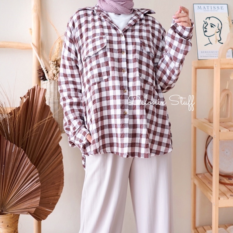 Gingham oversize shirt