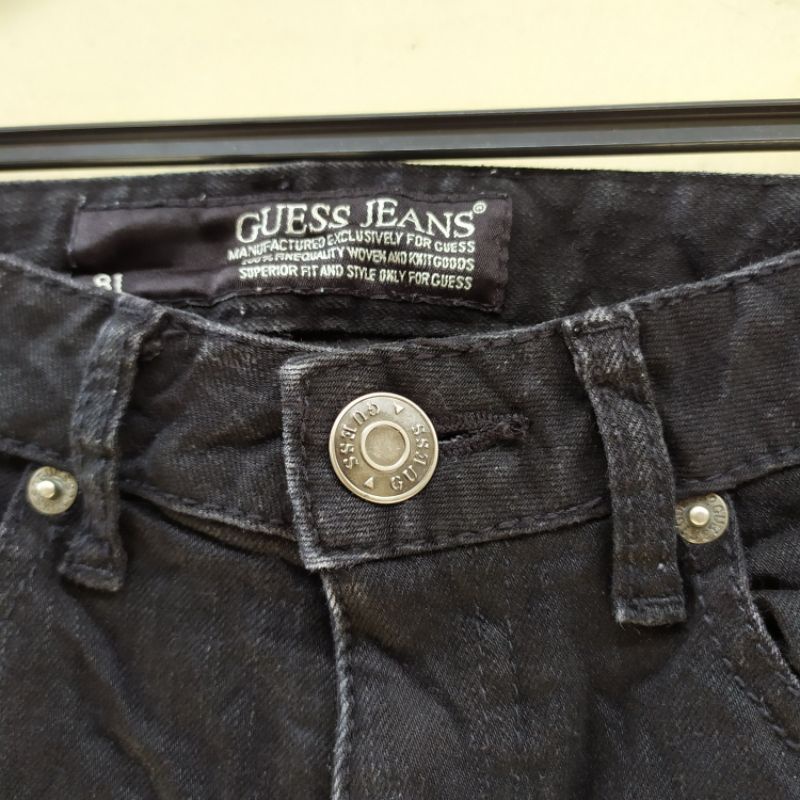 celana guess jeans hitam original second women